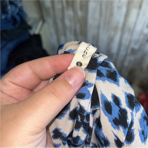 Tyche Blue and Black Leopard Print Halter - Picture 5 of 5